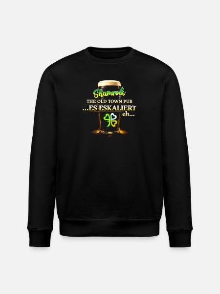 shamrock_es_eskaliert_eh - Stanley/Stella Unisex Bio-Sweatshirt ROLLER - Schwarz