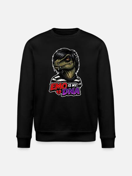 Emo-dinosaurier, Trauriger Dino, Emotionaler - Stanley/Stella Unisex Bio-Sweatshirt ROLLER - Schwarz