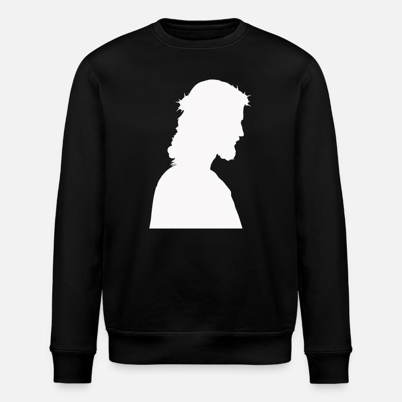 Jesus Christ Silhouette - Stanley/Stella ROLLER Unisex Organic Sweatshirt - black