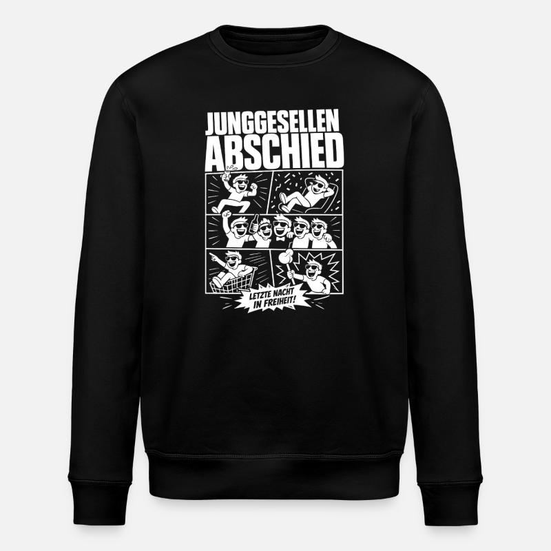 Junggesellen Abschied Party Comic - Stanley/Stella Unisex Bio-Sweatshirt ROLLER - Schwarz