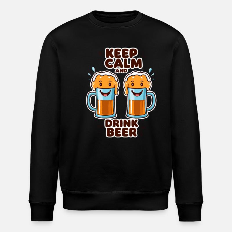 Lustige Bierkrüge - Stanley/Stella Unisex Bio-Sweatshirt ROLLER - Schwarz