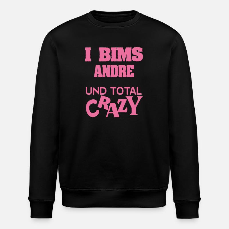 Vorname Andre - Stanley/Stella Unisex Bio-Sweatshirt ROLLER - Schwarz