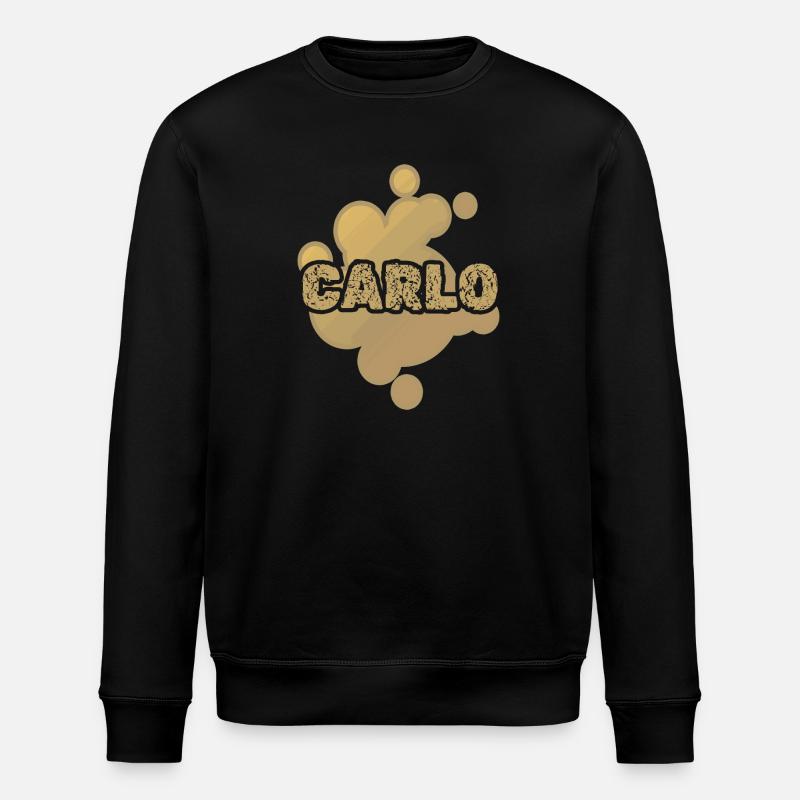 Vorname Carlo - Stanley/Stella Unisex Bio-Sweatshirt ROLLER - Schwarz