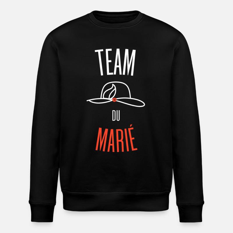 Team des Bräutigams - Stanley/Stella Unisex Bio-Sweatshirt ROLLER - Schwarz