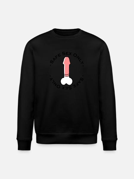 safe sex only - Stanley/Stella ROLLER Unisex Organic Sweatshirt - black