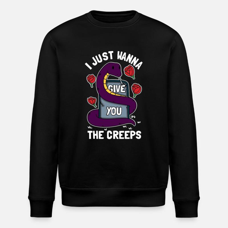 Pastel Goth Creepy Vibe - Stanley/Stella ROLLER Unisex Organic Sweatshirt - black