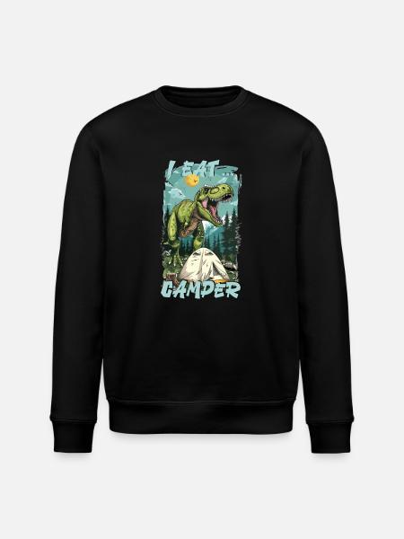 Dino Trex I Eat Camper - Campingurlaub Urlaub - Stanley/Stella Unisex Bio-Sweatshirt ROLLER - Schwarz