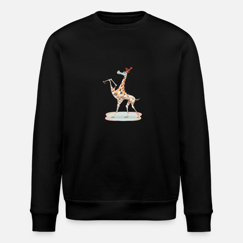 Giraffe - Stanley/Stella Unisex Bio-Sweatshirt ROLLER - Schwarz