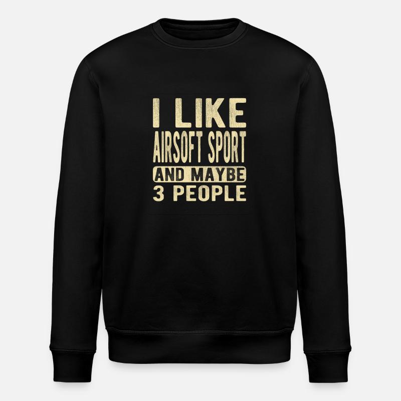 Airsoft Sport Saying - Stanley/Stella ROLLER Unisex Organic Sweatshirt - black