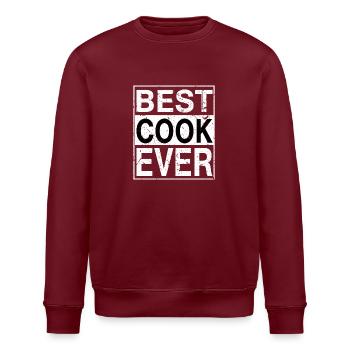 Bestes Kochgeschenk aller Zeiten - Stanley/Stella Unisex Bio-Sweatshirt ROLLER - Burgunderrot - Vorne - Nik (191cm)