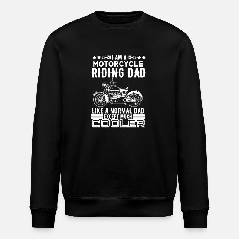 MOTORCYCLE RIDING DAD - Stanley/Stella ROLLER Unisex Organic Sweatshirt - black