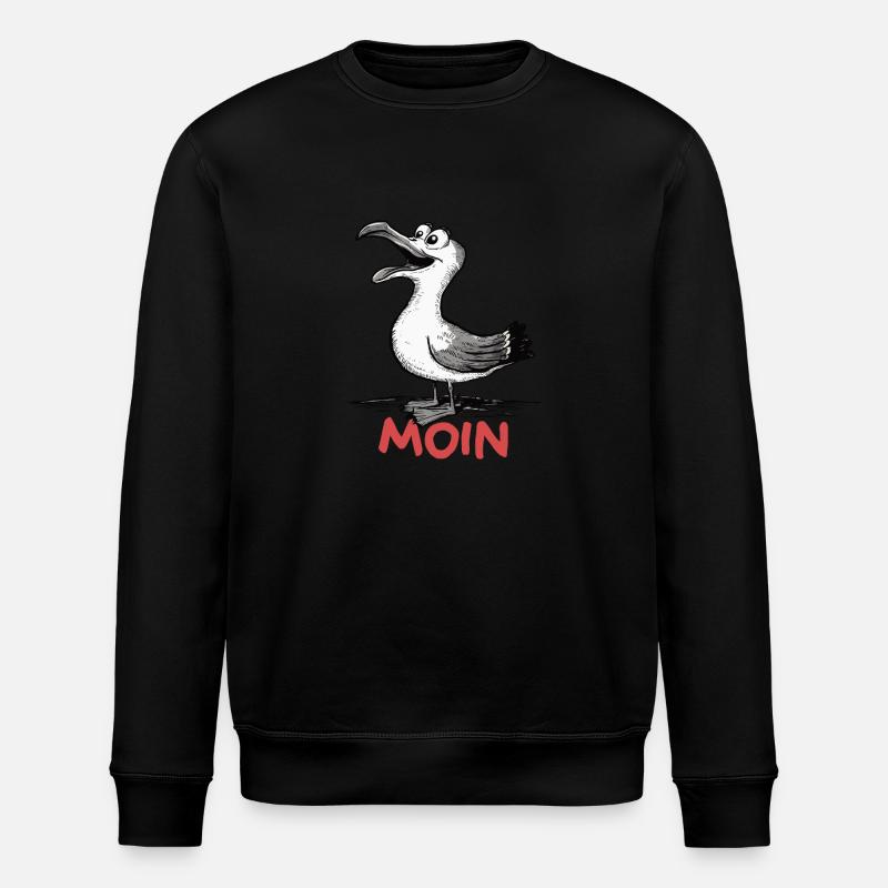 Moin Möwe - Stanley/Stella Unisex Bio-Sweatshirt ROLLER - Schwarz