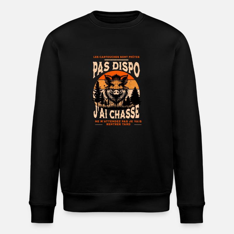 Humorous hunting - Stanley/Stella ROLLER Unisex Organic Sweatshirt - black