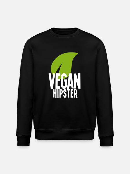 Vegan Hipster - Stanley/Stella ROLLER Unisex Organic Sweatshirt - black
