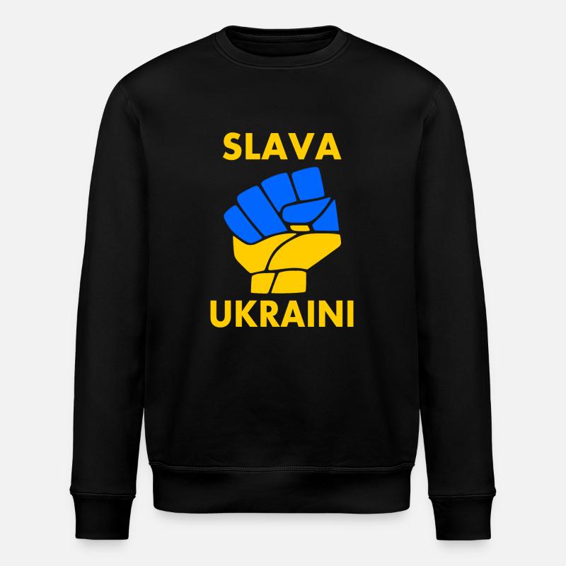 Slava ukraini - Stanley/Stella Unisex Bio-Sweatshirt ROLLER - Schwarz