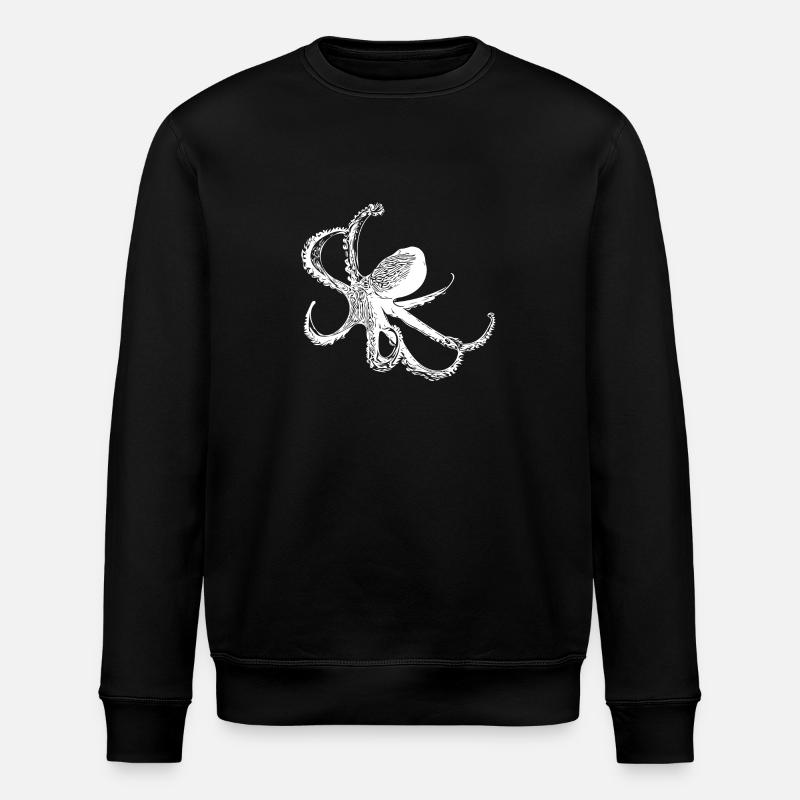 Oktopus - Krake - Stanley/Stella Unisex Bio-Sweatshirt ROLLER - Schwarz