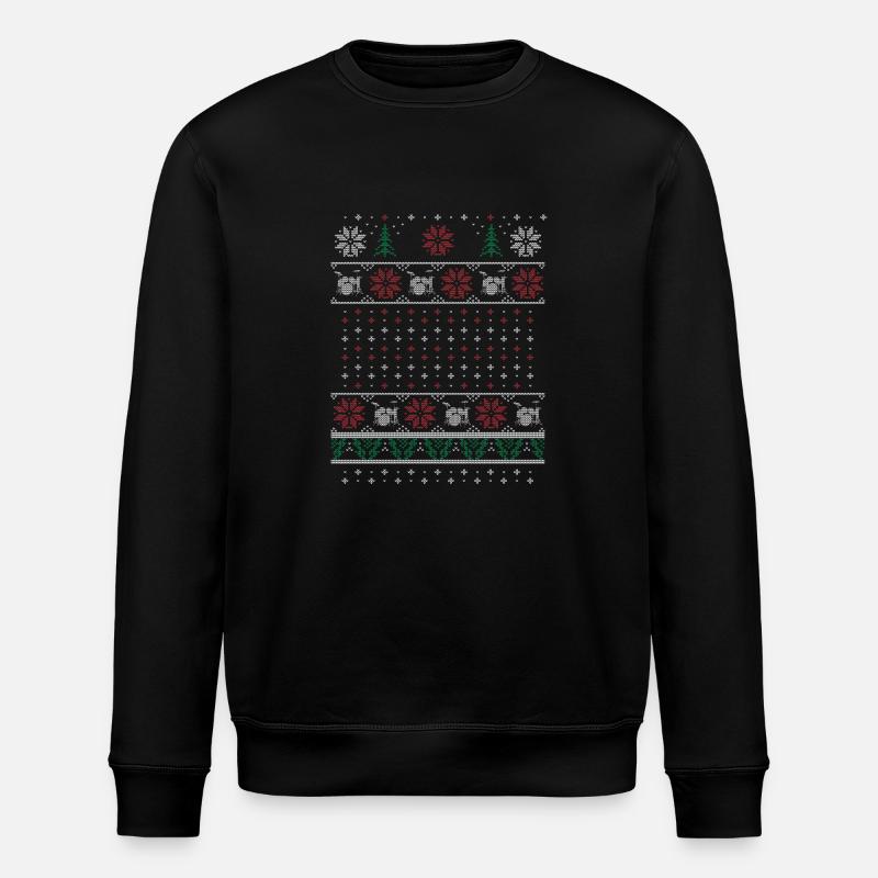 Ugly Xmas Drummer - Sweat bio ROLLER Stanley/Stella Unisexe - noir