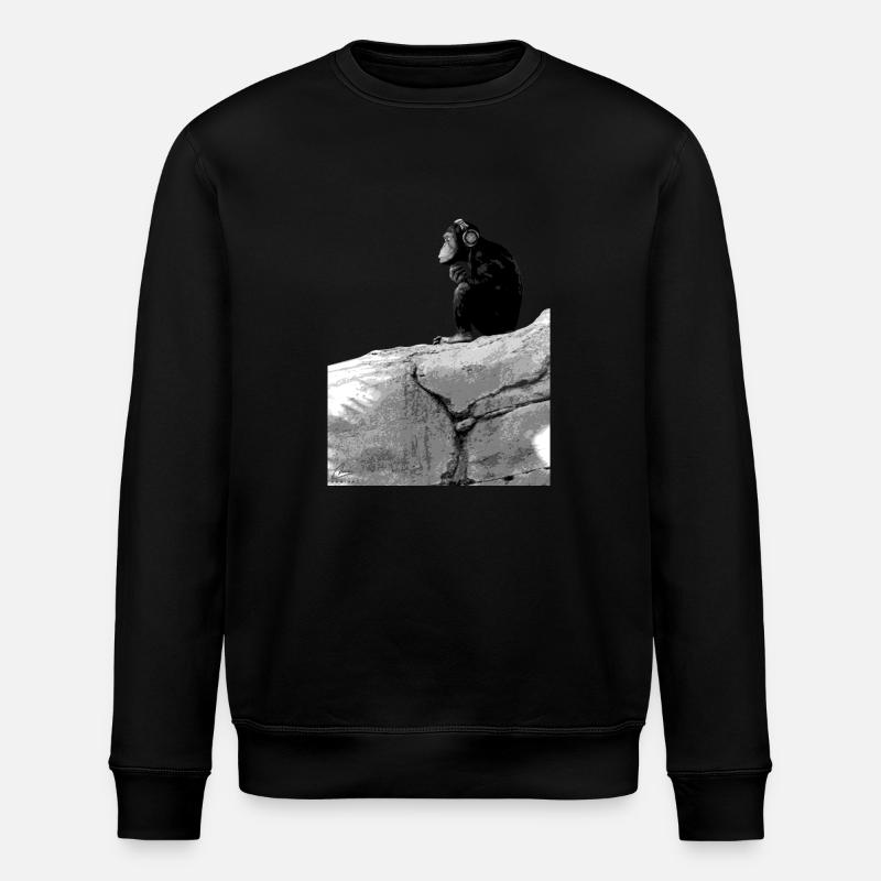 Music Monkey - Stanley/Stella ROLLER Unisex Organic Sweatshirt - black