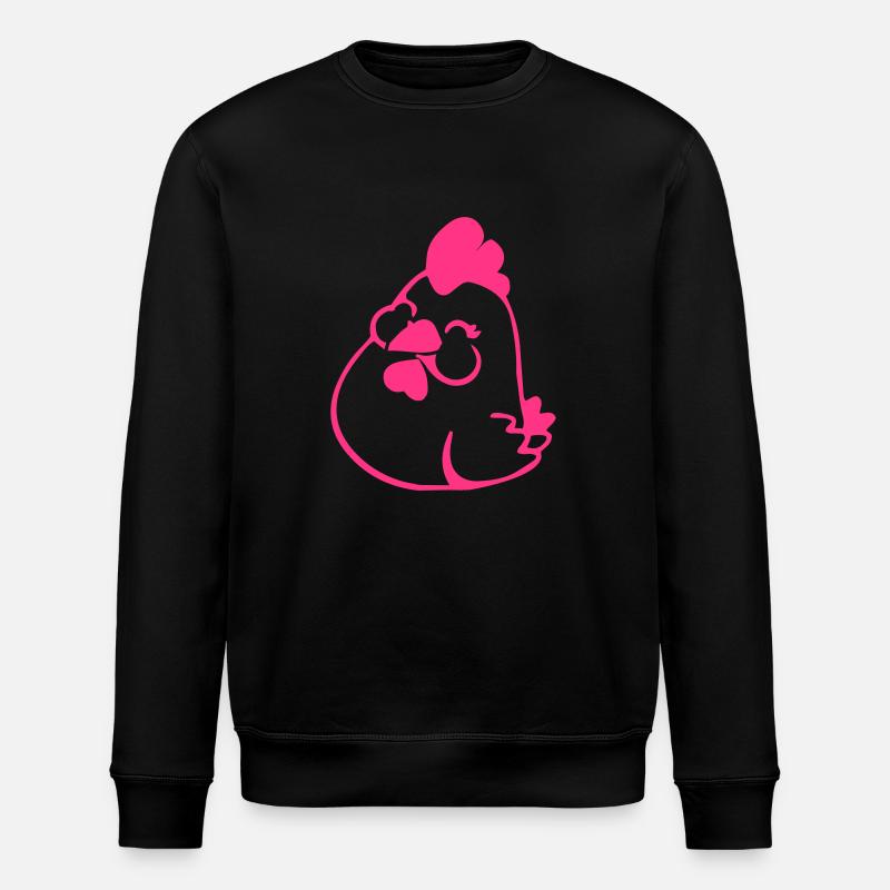 Hen Comic - Stanley/Stella Unisex Bio-Sweatshirt ROLLER - Schwarz