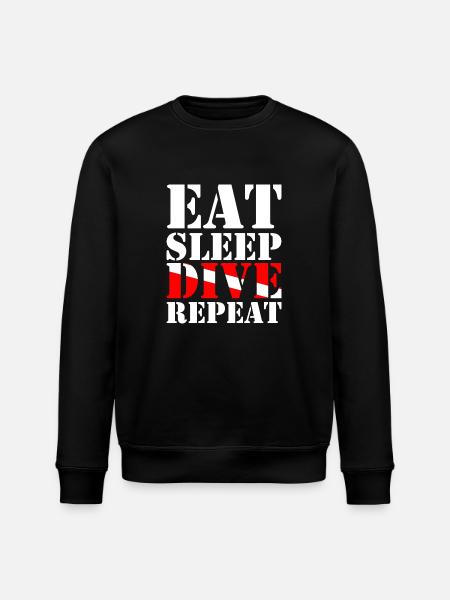 Eat Sleep Dive Repeat - Stanley/Stella Unisex Bio-Sweatshirt ROLLER - Schwarz