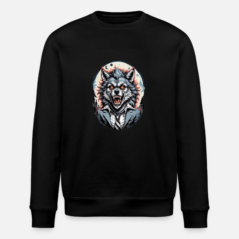 WERWOLF im Kostüm 1 - Stanley/Stella Unisex Bio-Sweatshirt ROLLER - Schwarz