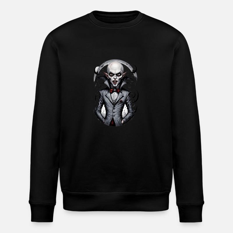 A Smiling Vampire 3 - Stanley/Stella ROLLER Unisex Organic Sweatshirt - black