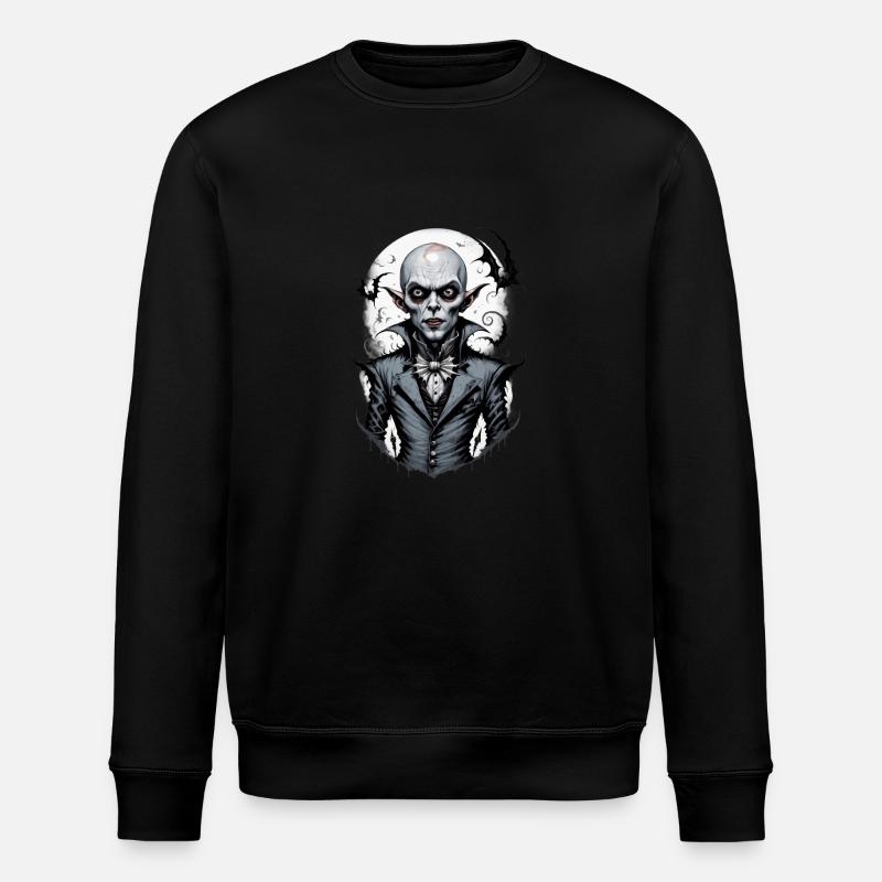 A Smiling Vampire 7 - Stanley/Stella ROLLER Unisex Organic Sweatshirt - black
