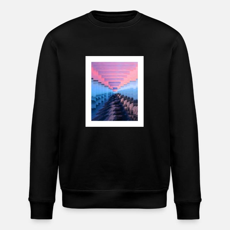 Nebelverhangene Landschaft - Stanley/Stella Unisex Bio-Sweatshirt ROLLER - Schwarz