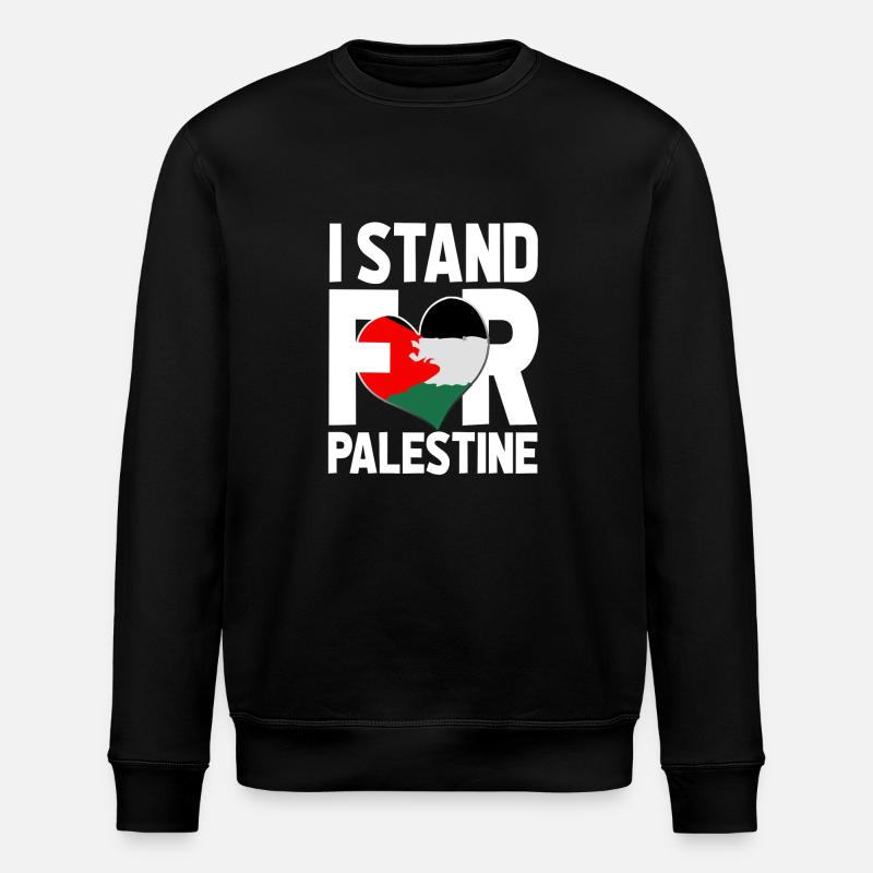 JE DÉFENDS LA PALESTINE - Sweat bio ROLLER Stanley/Stella Unisexe - noir