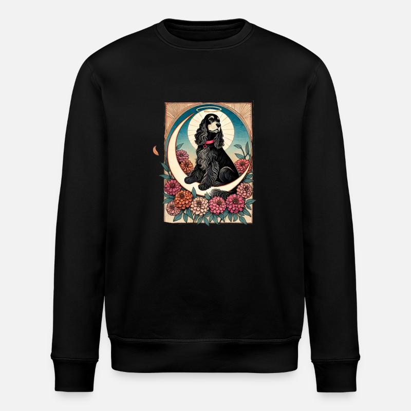 Schwarzer Cocker Spaniel - Stanley/Stella Unisex Bio-Sweatshirt ROLLER - Schwarz