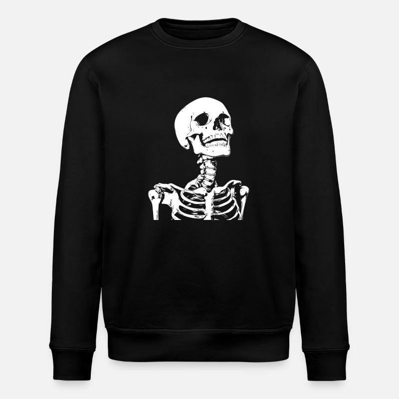 Skeleton Skull Gothic - Stanley/Stella ROLLER Unisex Organic Sweatshirt - black