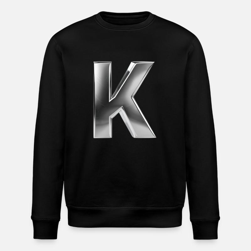 Chrome ,, K " Metallic - Stanley/Stella ROLLER Unisex Organic Sweatshirt - black