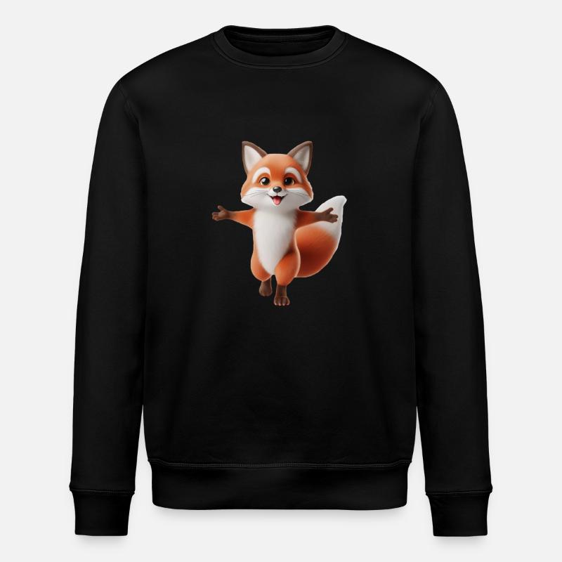 Fox 2 - Stanley/Stella ROLLER Unisex Organic Sweatshirt - black