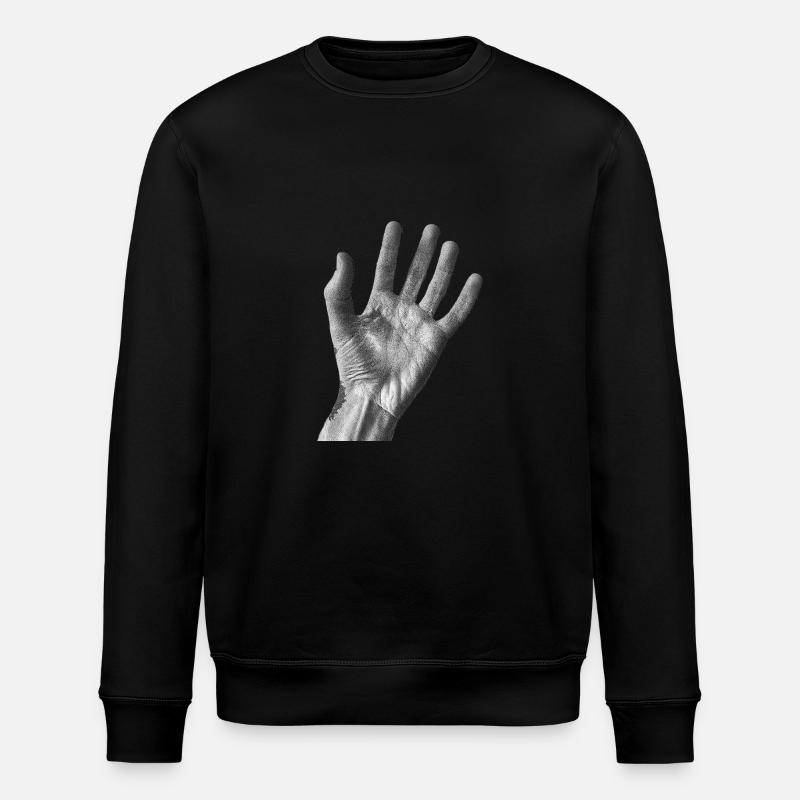 Paume noire et blanche - Sweat bio ROLLER Stanley/Stella Unisexe - noir