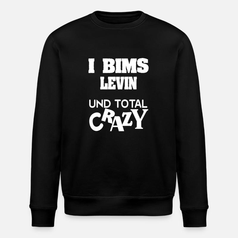 First name Levin - Stanley/Stella ROLLER Unisex Organic Sweatshirt - black