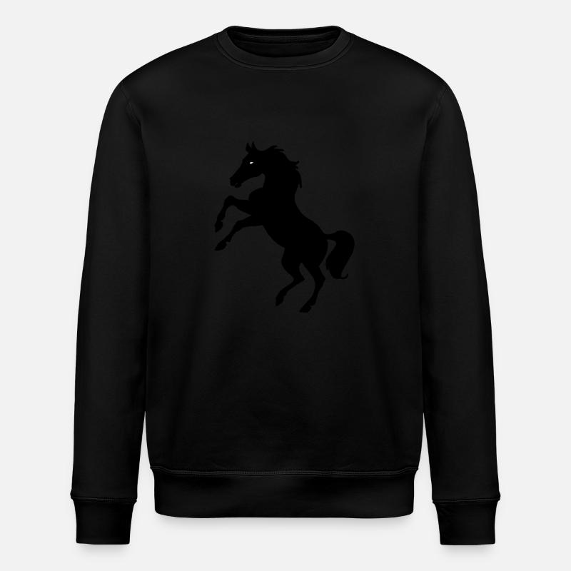 Horse - Stanley/Stella ROLLER Unisex Organic Sweatshirt - black