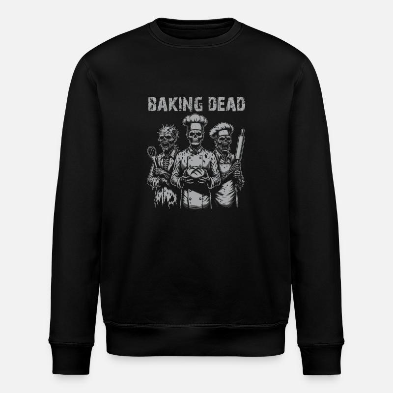 Baking Dead - backende Zombies - Stanley/Stella ROLLER Unisex Organic Sweatshirt - black