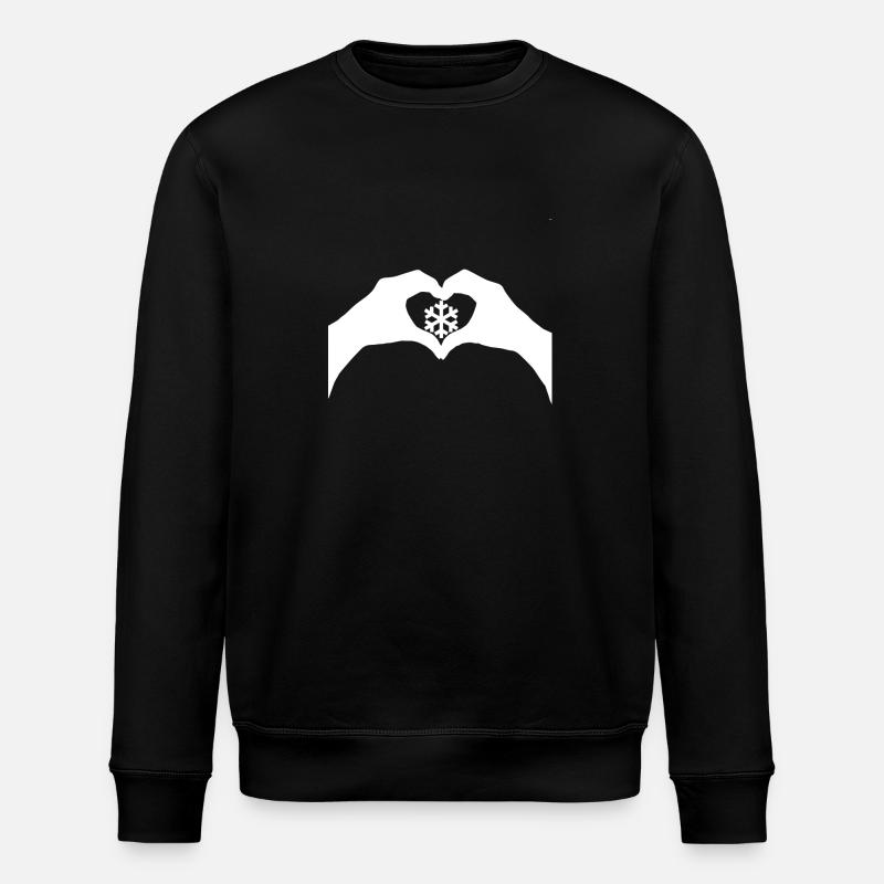 Love snow - Stanley/Stella ROLLER Unisex Organic Sweatshirt - black