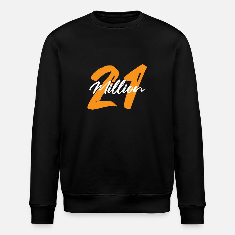 21 millones de Bitcoin Blockchain Criptomoneda - Sudadera ecológica unisex ROLLER de Stanley/Stella - negro