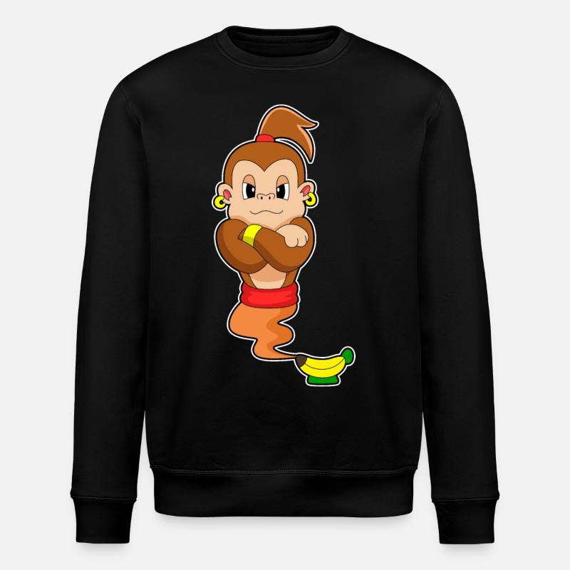 Monkey Genie - Stanley/Stella ROLLER Unisex Organic Sweatshirt - black
