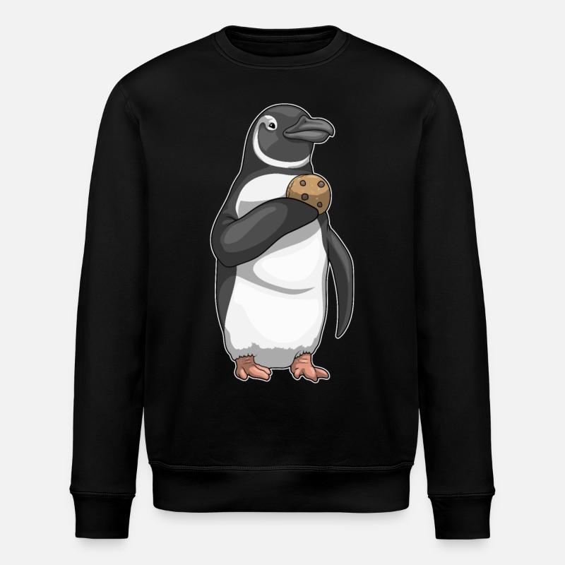 Penguin Cookie - Stanley/Stella ROLLER Unisex Organic Sweatshirt - black