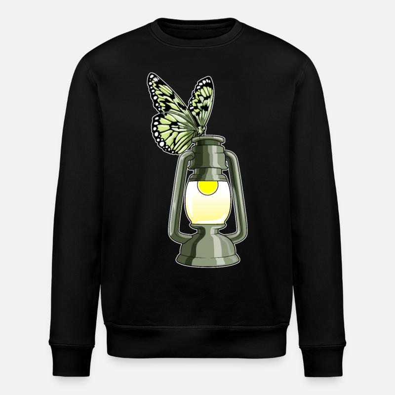 Butterfly Lantern - Stanley/Stella ROLLER Unisex Organic Sweatshirt - black