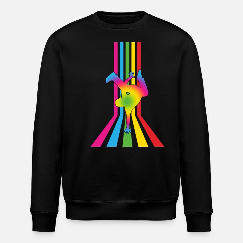 Dance Rainbow graphic - Stanley/Stella ROLLER Unisex Organic Sweatshirt - black