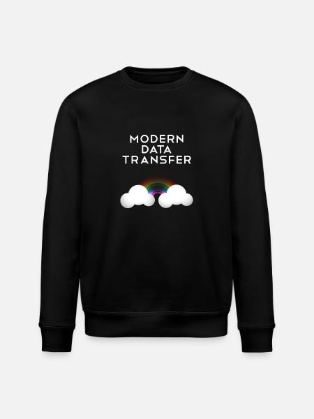 Moderne Datentransfer Wolken Informatiker Geschenk - Stanley/Stella Unisex Bio-Sweatshirt ROLLER - Schwarz