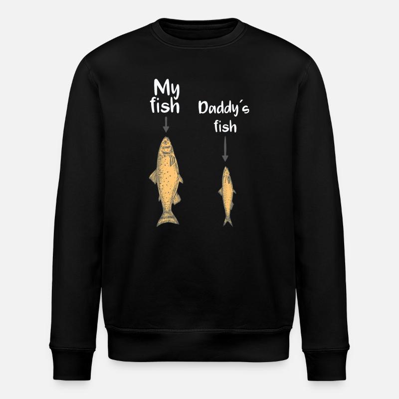 My fish, Daddy´s fish - Stanley/Stella Unisex Bio-Sweatshirt ROLLER - Schwarz