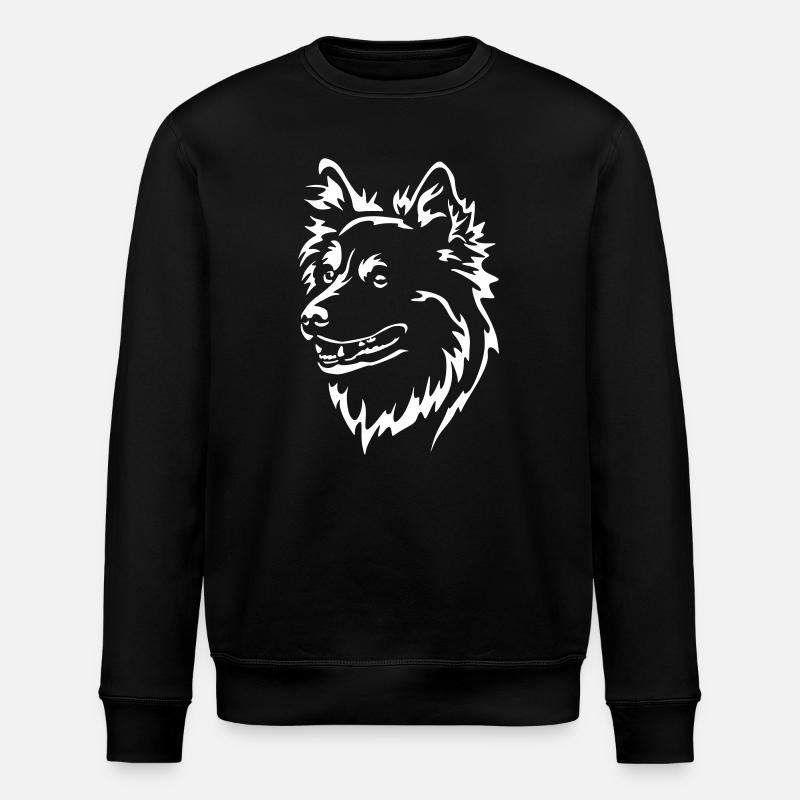 Islandspitz head "Black Edition" - Stanley/Stella ROLLER Unisex Organic Sweatshirt - black