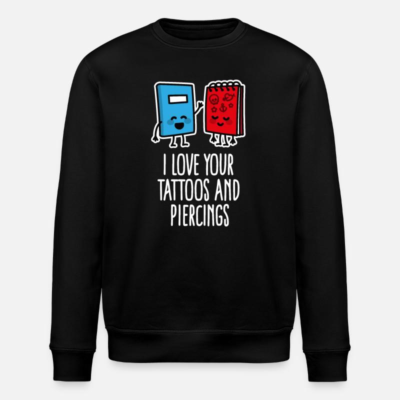 Drôle piercing Tatouage Tatoueur - Sweat bio ROLLER Stanley/Stella Unisexe - noir