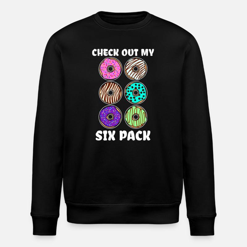 Funny statement donut candy snacking - Stanley/Stella ROLLER Unisex Organic Sweatshirt - black