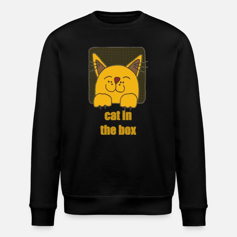 chat dans la boîte - Sweat bio ROLLER Stanley/Stella Unisexe - noir