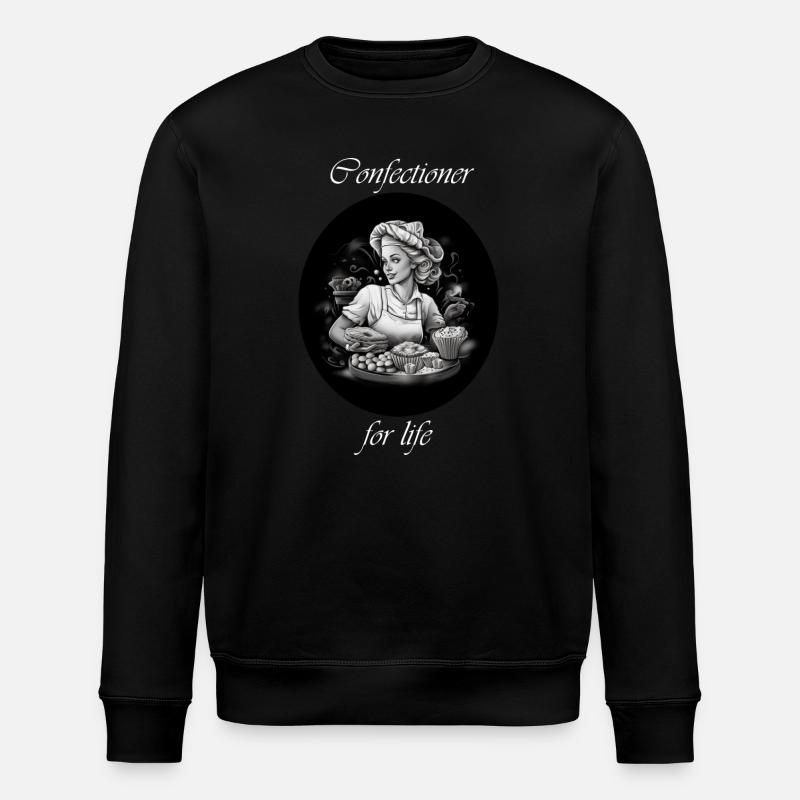 Confiseur pour la vie blanc - Sweat bio ROLLER Stanley/Stella Unisexe - noir